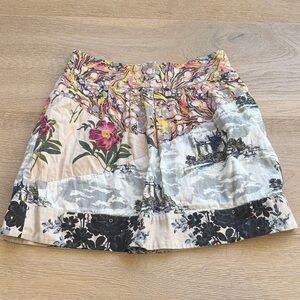 Anthropologie Leifnotes Vibrant Floral Skirt